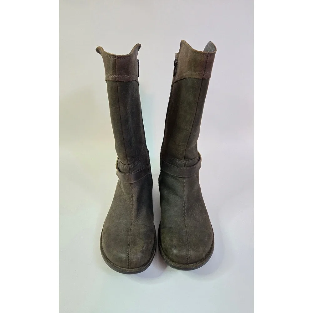 Merrell Espresso Waterproof Brown Leather Mid Calf Buckle Boots Womens 9 J69128